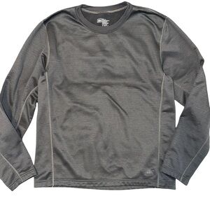 REI men's Large‎ long-sleeve base layer shirt in dark gray.